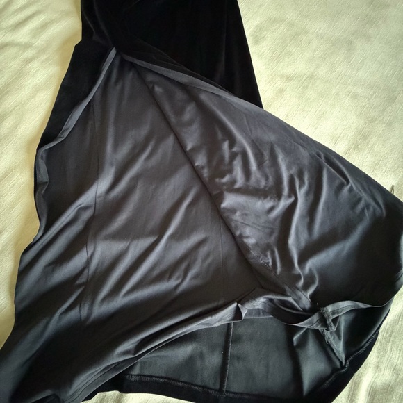 Club L London Dress Womens 8 Navy Velvet Maxi Long Sleeve Corset Knot Formal NWT - Picture 7 of 15